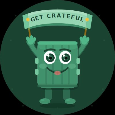 Cratey — Get Crateful mascot